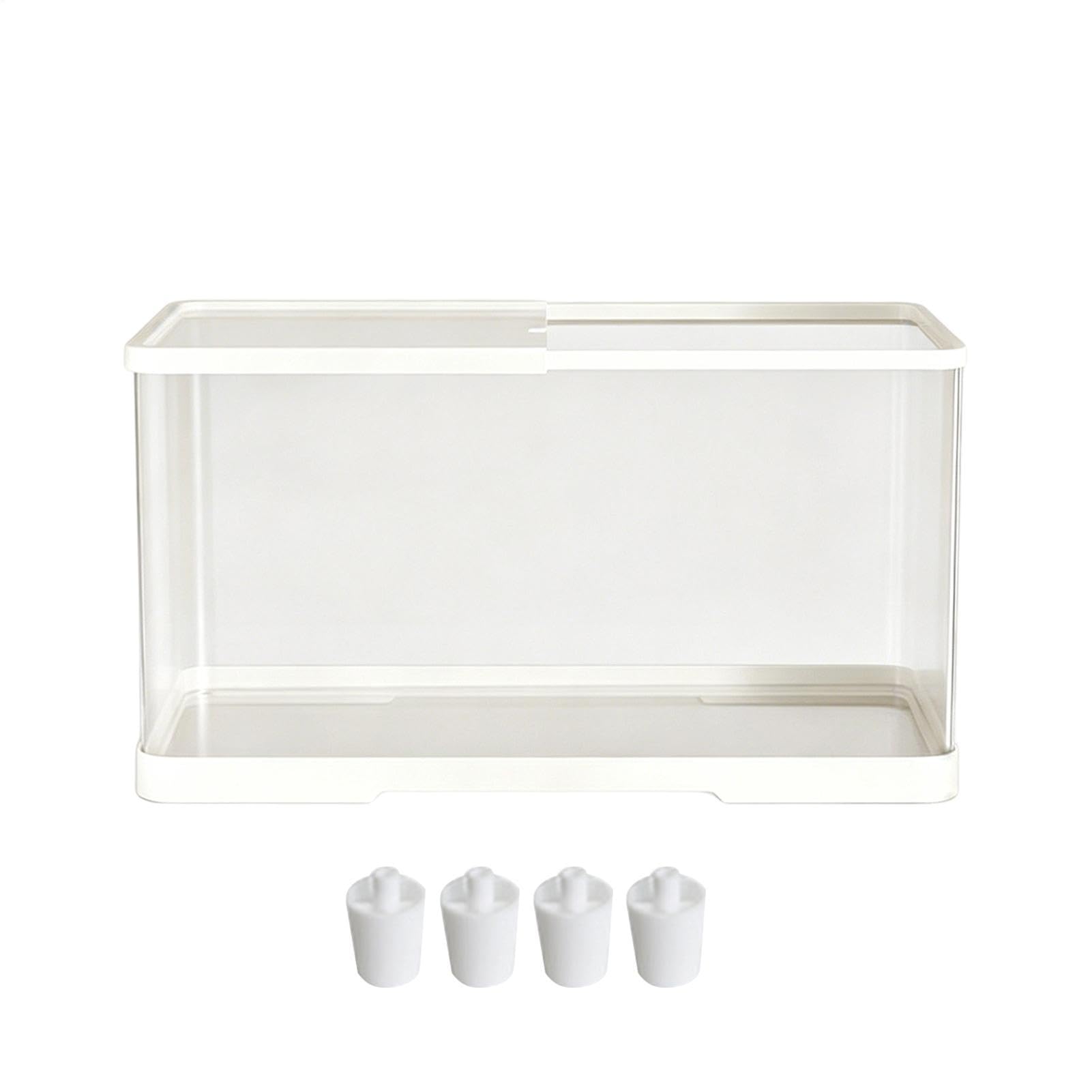 Tarantula Enclosure Tank - Acrylic Spider Habitat Cage for Terrarium Setup | Ventilated Transparent Reptile Box with Secure Lock Lid, Escape Proof Display Habitat 11.81x7.68x8.27in