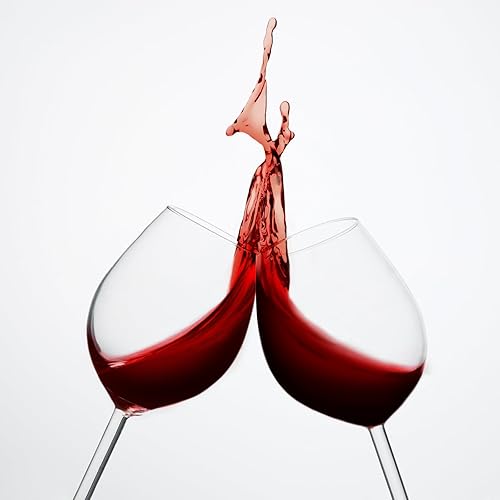 Miniatura 3 de Juego de 2 copas de vino, 10 onzas de tallo largo, juego de copas de vino para vino tinto y vino blanco, regalo de Navidad, regalo del día de la