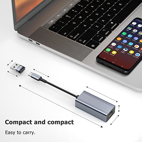 Usb C To Rj45 Ethernet Lan Network Adapter + Aluminum Usb Male To Usb C Female Adapter Compatible With Macbook Pro Air Ipad Surface Book Chromebook Dell Xps Galaxy S23 #TOP5