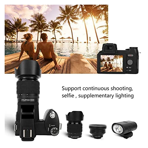 Ficha técnica ICOSAR Cámara de Acción Cámara Digital de 33MP DSLR 0.5X Lente Gran Angular Teleobjetivo 24X Cámara de Luz LED Cámara Digital Profesional - Fernando Cortés