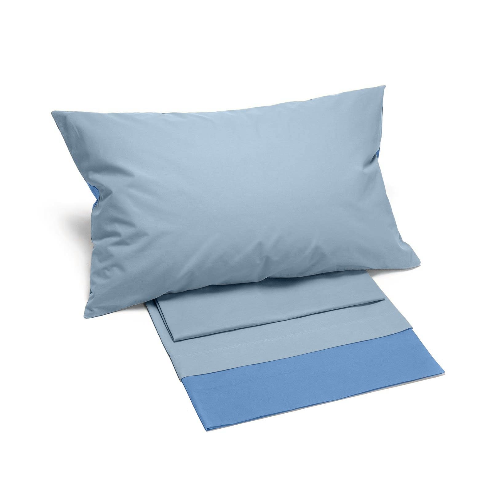 Caleffi 63527 Cotone Bikolor Copriletto Lenzuola per Matrimoniale Letto, Avio