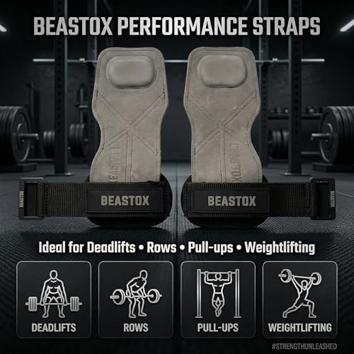 Image of Performance Lifting Straps, Premium Suede, Deadlifts, Rows, Pull-Ups, Weightlifting