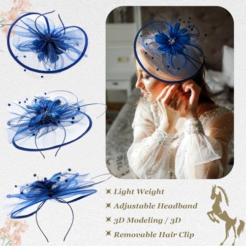 Cutecrop 2 Pcs Fascinator Tea Party Hats para mujer miniatura 5