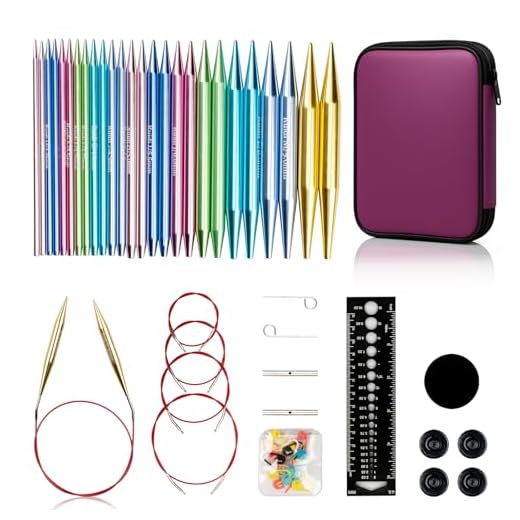 Ruidi 13 Pairs of Interchangeable Circular Knitting Needles Set