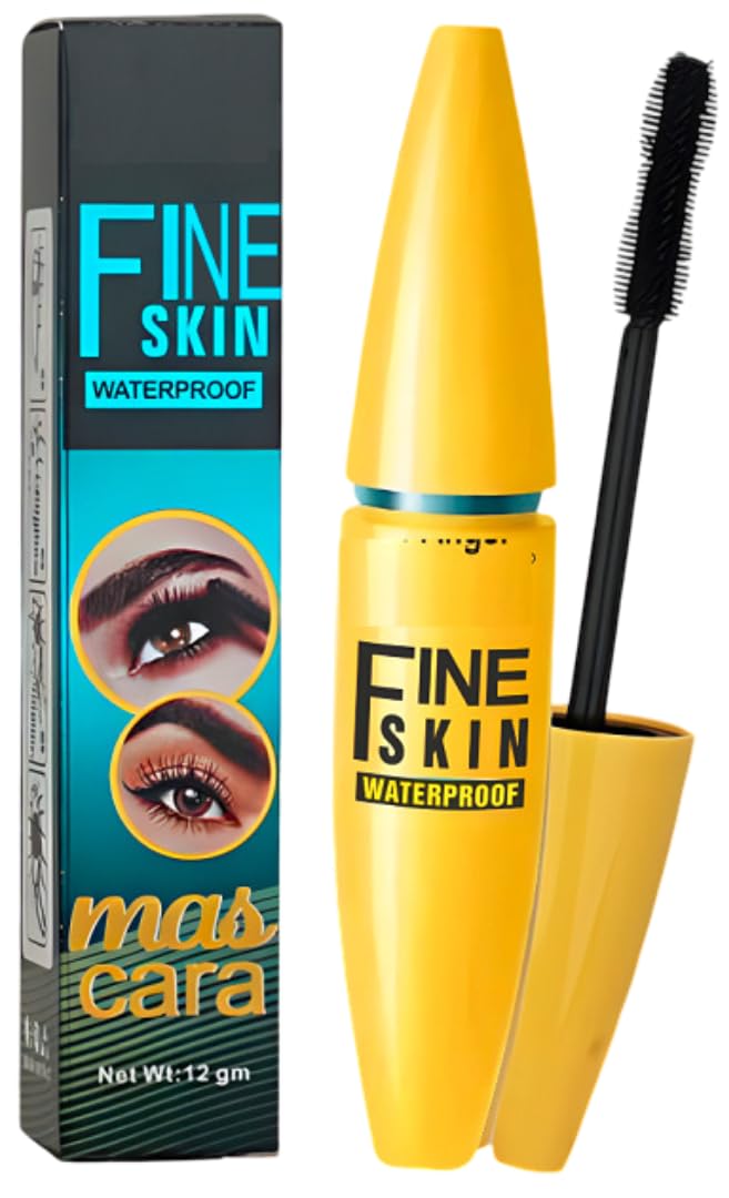 TJI 4D Waterproof Mascara for Long Lashes | Long Lasting Eye Makeup | Smudge-Proof, Curling & Volumizing Mascara | Pack of 1"