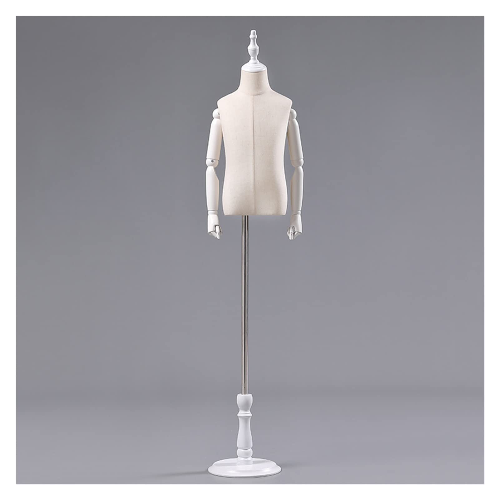 Cuerpo de maniquí Torso de niño, Estudio de fotografía Tienda de Ropa Busto de exhibición Maniquí de Sastre Forma de Vestido con Base de Madera