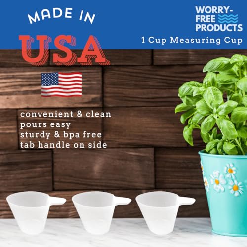 Vaso medidor plástico 1 taza BPA free transparente miniatura 2
