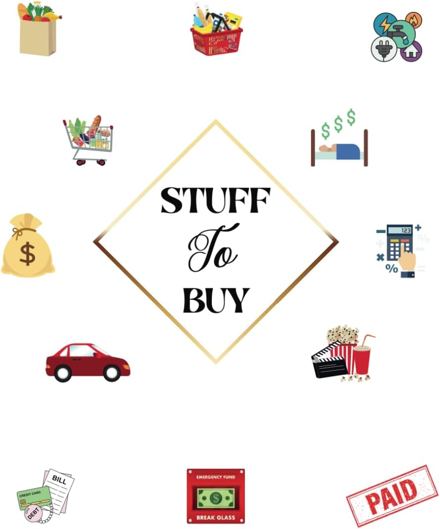 Adorable PlannerStuff to buy: A weekly planner to organize necessary purchases in order to save money and achieve financial goals effectively