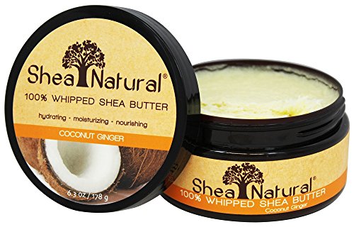 Shea Natural Whipped Shea Butter Coconut Ginger, 6.3 Ounce