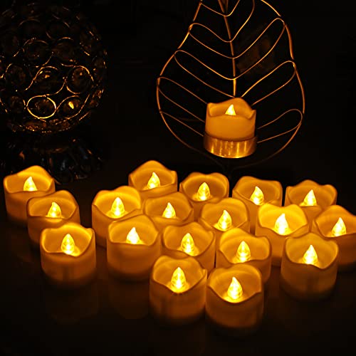 Topstone Remote Control Tealights With Timer,Battery Operated Flameless Candle With Flickering Amber Bulb,Electric Tea Light In Wave Open, Best For Holiday Decoration,Wedding,Pack Of 12 #TOP1