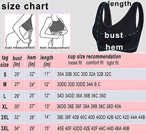 Fulier 2 Pack Womens Sports Bra Seamless Tube Top Bra Padded Wireless Workout Yoga Bra Full Support For Women Black,White #TOP5