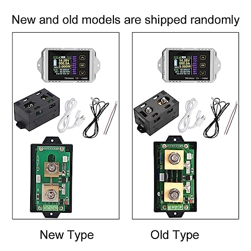 Brilluxa Wirelesss DC Voltímetro Amperímetro, medidor de energia multifuncional com tela LCD colorid