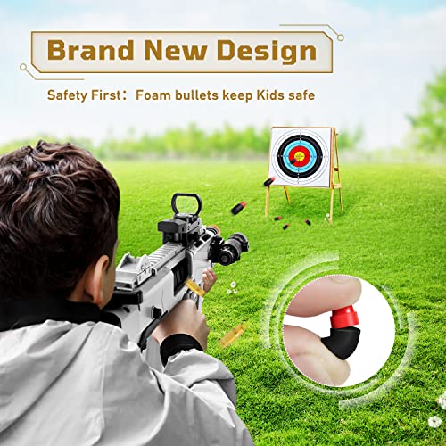 Izokee Combination Soft Bullet Toys Gun For Boys, Empty Shell Ejecting Design, 2 Modes Blasting Toy Foam Blaster With 80 Soft Foam Bullets, 3 Magazines, Gifts For Boys Girls Birthday Christmas #TOP2