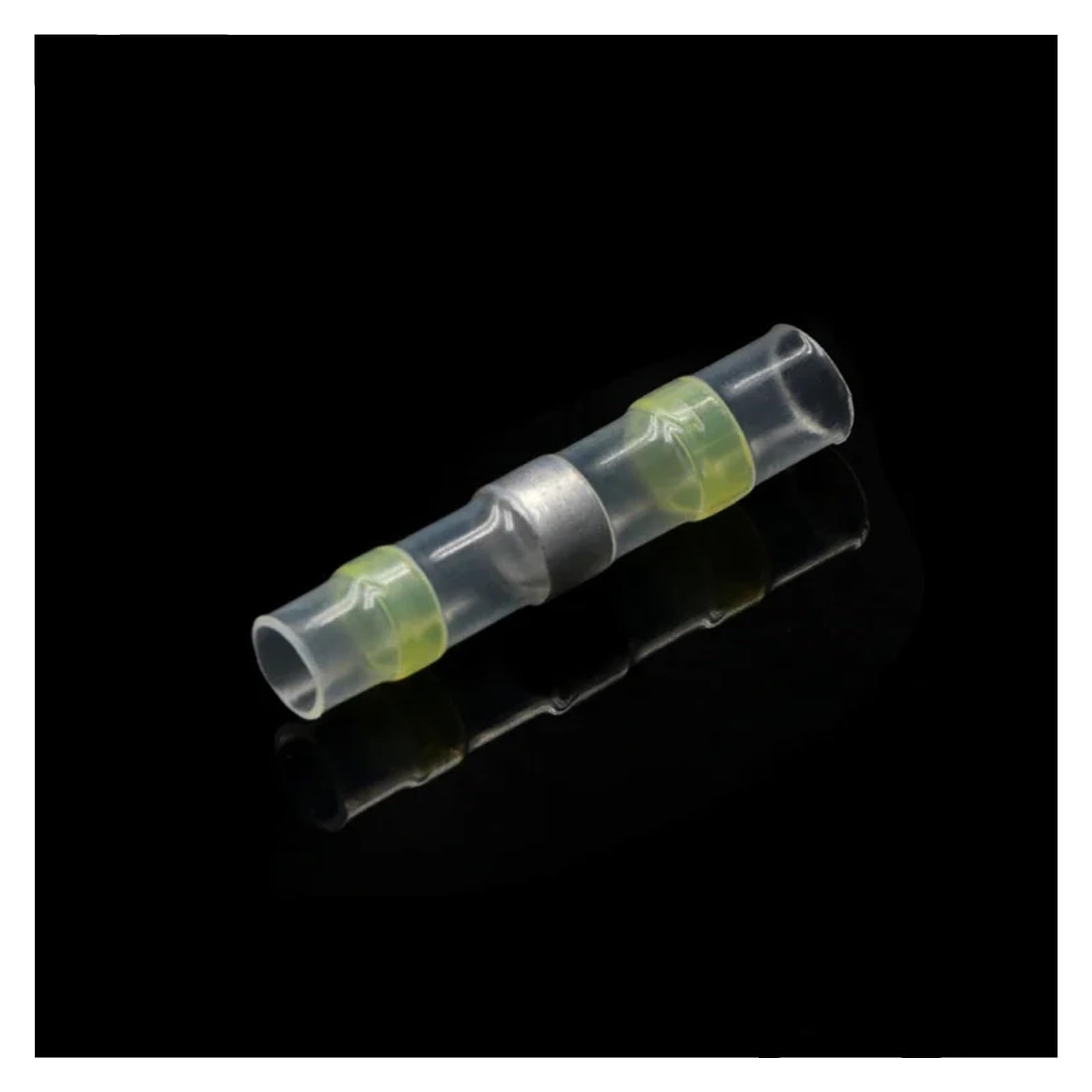 Conector de empalme termoencogible Conectores de cable con sellado soldadura, tasa contracción 3:1, terminales eléctrico, tubo termorretráctil, empalme a tope(Yellow,500pcs)