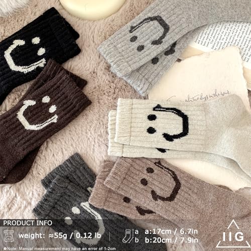 Image of IIG Winter Warm Wool Socks for Women Original Design Trendy Boot Socks Ideal Gift