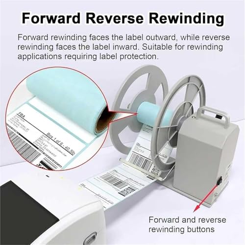 Máquina rebobinadora de etiquetas automática con deflector ajustable de 120mm 6