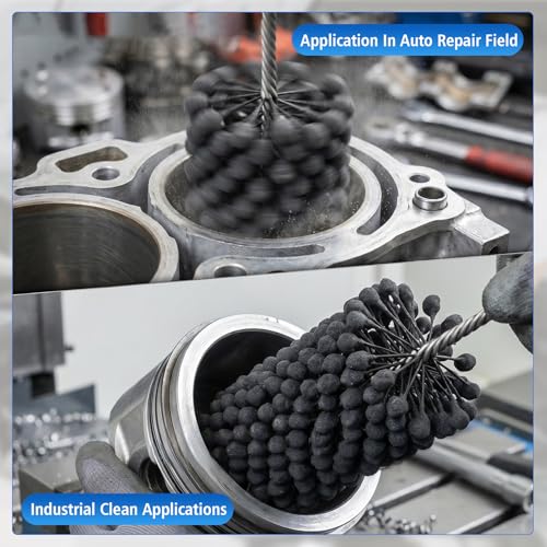 Image of Cylinder Ball Hone 4 inch (101mm) with 240 Grit Flexible Ball Brush