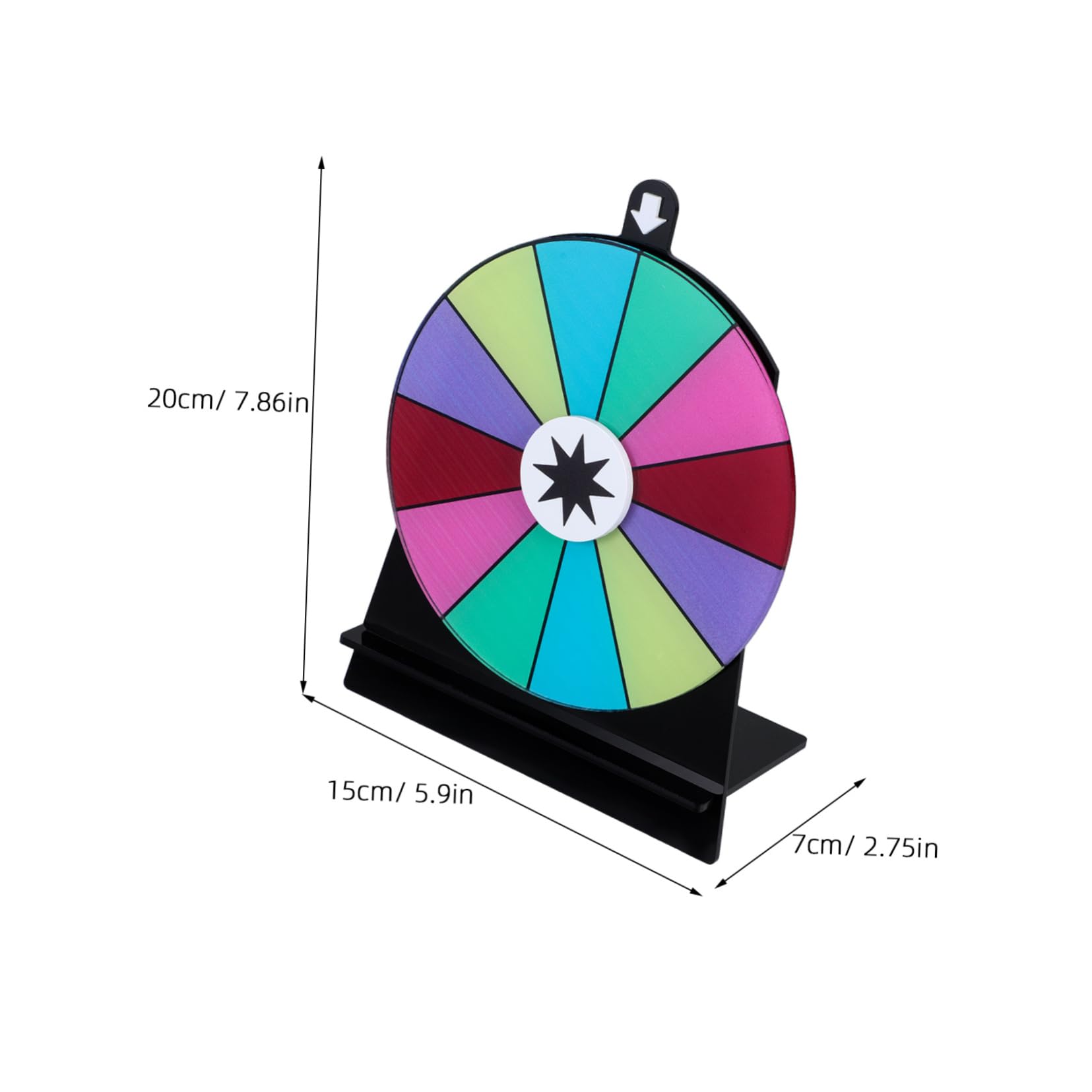 ULDIGI Dry Erase Wheel Round Game Turntable Acrylic Rotation Wheel Game Props