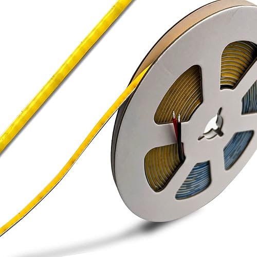 Miniatura 3 de Nueva DC 12V24V 3MM PCB delgada Premium alto brillo COB LED tira flexible chips de alta densidad CRI 90+ UHB luz blanca natural cálida 5M (DC 24V,