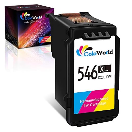 ColoWorld Remanufacturado 546 XL Tricolor Cartucho de tinta para Canon CL-546XL para Canon Pixma IP2850 MX495 MG2450 MG2500 MG2550 TS3150 TS3350 MG3050 MG2550S TS305 TR4550 MG2555S Impresora(1Paquete)