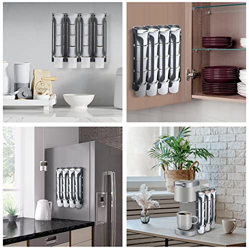 Kedofa K Cup Holder For Keurig- Coffee Pods Holder Side & Wall Mount Hanging- K-Cups Pods Organizer, K-Pod Storage Stands Rack- Save Kitchen Space- Black (2 Rows/For 10 K Cups) #TOP5