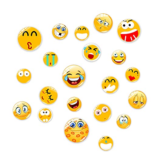 FANSEZQ 21 Aimants Smiley, Aimants pour Réfrigérateur, Aimants pour Enfants, Petits Aimants Drôles pour Cuisine, Maison, École, Salle De Classe, Tableau Blanc, Décoration Mignonne