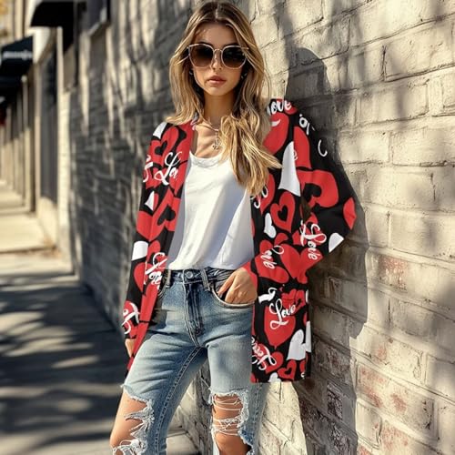 Image of Womens Open Fron Cardigan Sweaters Long Sleeve Oversized Casual Tops Loose Lightweight Daily Coats with Pockets