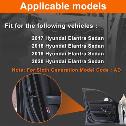 Image of Door Lock Actuator Compatible with 2017-2020 Elantra Sedan Rear Left Driver Side