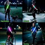 Hoeraonr Lauflicht Joggen mit Reflektoren Gürtel,LED Lauflampe Hochsichtbare Verstellbar Nacht Sicherheitslicht Laufgürtel für Joggen Laufen Running Fahrradfahren Hundewandern Outdoor Sports