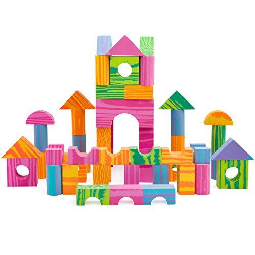 Morvat Foam Building Block Set- 60 Piece Soft Multi-Colored Building Blocks Sets Educational Stacking Blocks, Foam Building Blocks for Kids, Non-Toxic &BPA Free -Great Bath Toys for Babies & Toddlers