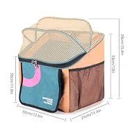 Fahrradkorb für Hunde und Haustiertransporter – umwandelbarer Katzentransporter mit Schnellverschluss für Fahrräder/E-Bikes, multifunktional als Rucksack, Handtasche und Bett, Orange – Ansicht 4