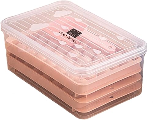 Miniatura 5 de Chef Boxx Bandeja redonda para cubitos de hielo de 99 piezas, contenedor de plástico y tapa para almacenamiento, bandeja de hielo apilable para