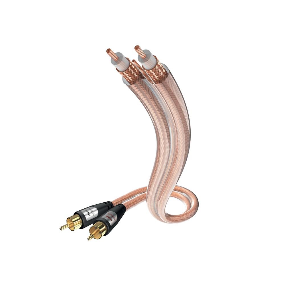 Inakustik 0030413 cable de audio - cables de audio (3m, RCA, RCA, 6 mm) Transparente