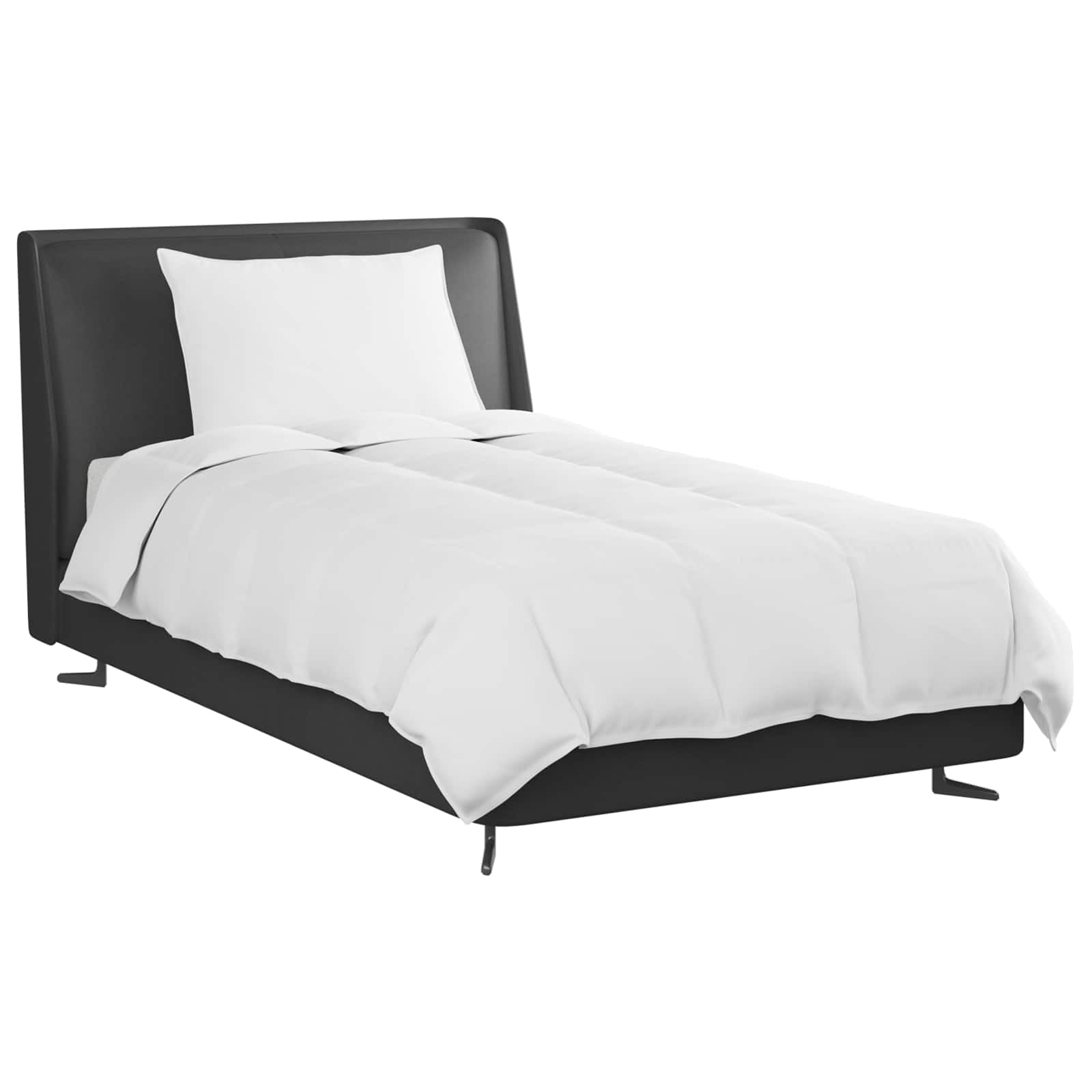 Sommerdecke mit Kissen Set Weiß Daunenfeder atmungsaktiv weich warm 220 x 155 cm Bettwäsche Garnitur für Schlafzimmer Doppelbett, inklusive Kissenbezug und Deckenbezug aus Baumwolle