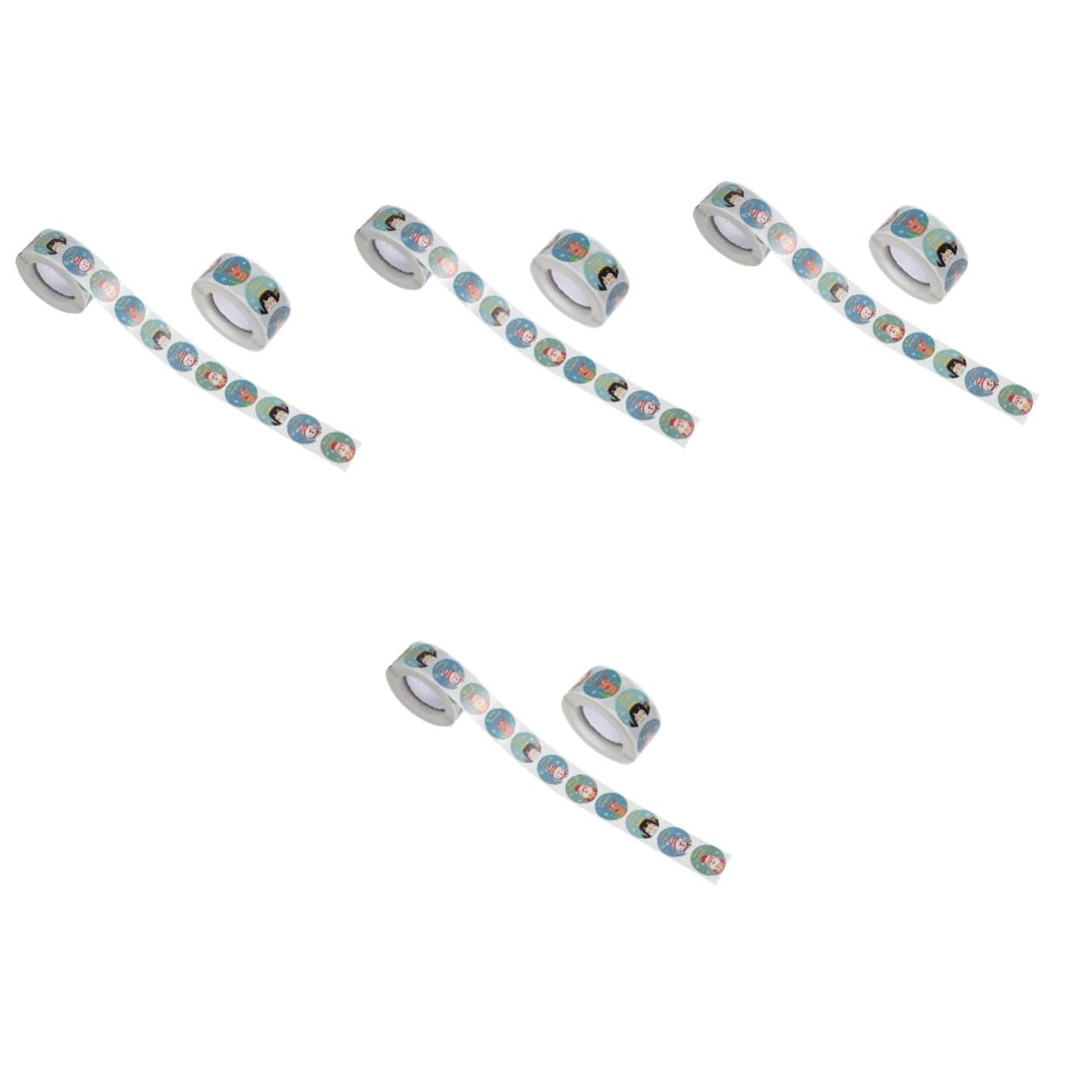 VILLCASE 4 Set Di Adesivi Per Buste Natalizie Con Design Unici Adesivi Per Sigilli Natalizi Per Sacchetti Per Decorazioni Festive Progetti Artigianali 2 * 4