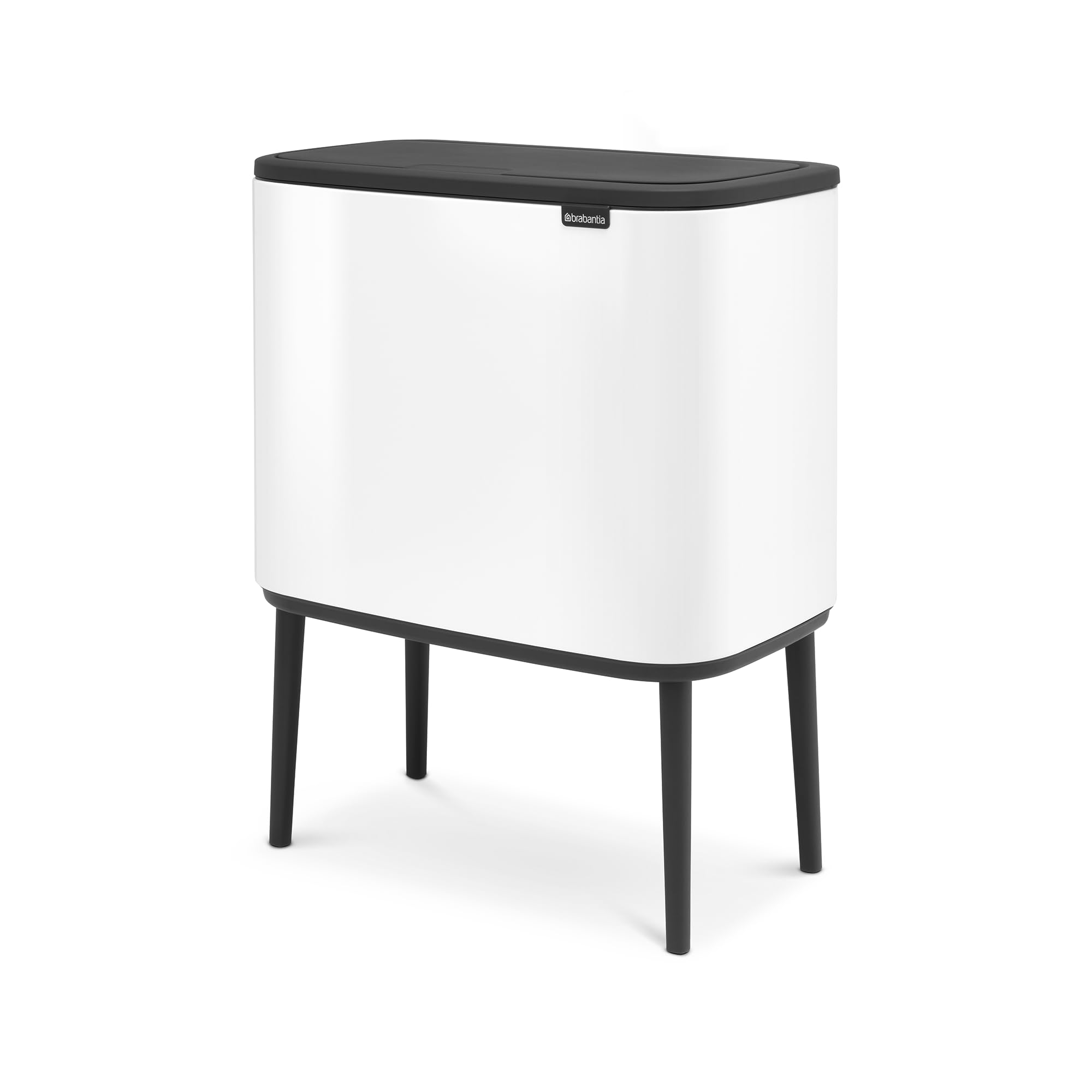 Brabantia Bo Touch Bin - 36L Inner Bucket (White) Waste Kitchen Bin - Soft-touch