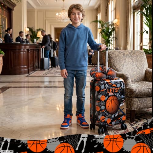 Image of Kid's Luggage Set 5 Piece Suitcase Set 16 inch Hardside Luggage with Spinner Wheels Boys Carry on Luggage Travel Rolling Luggage Airline Approved