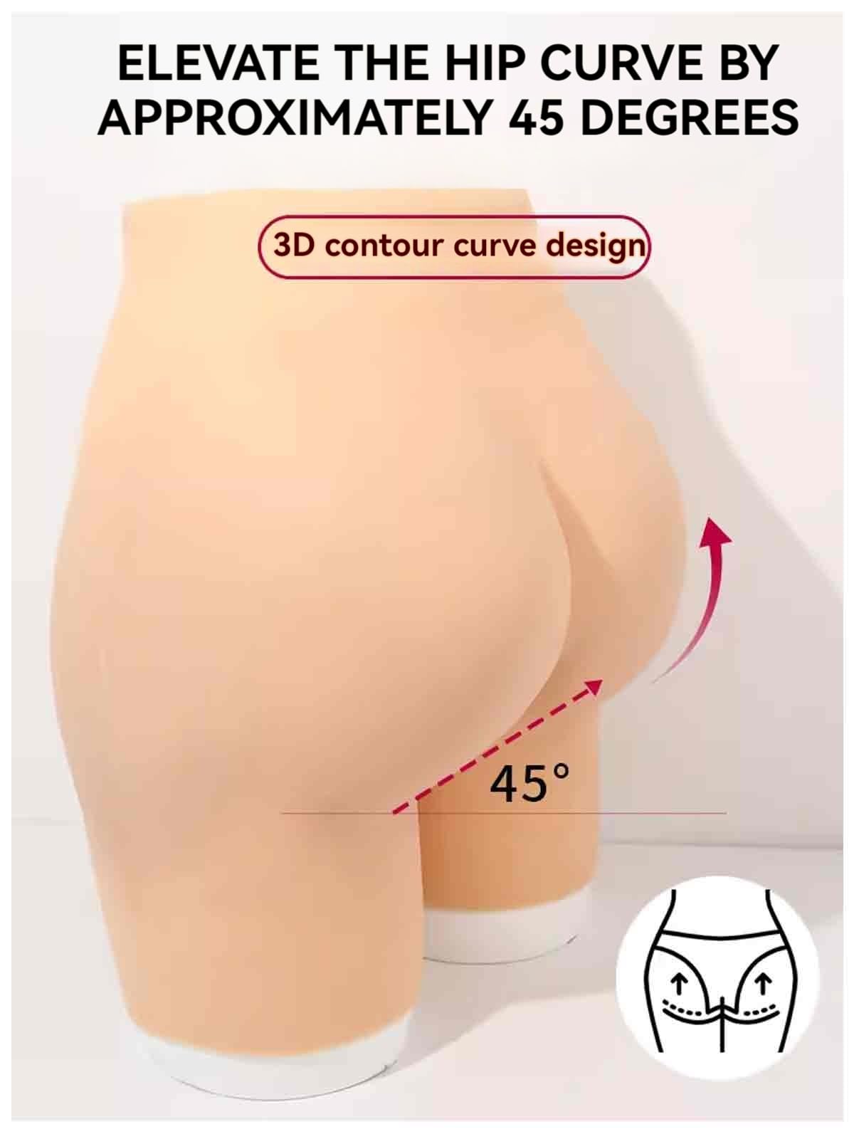 Culotte Silicone, Fesses Silicone Réaliste Sex Pénétrable, Conception D'entrejambe Ouverte, Soulève la Courbe de la Hanche D'environ 45 °, Matériau Hautement Élastique, Non Serré, S - Large -