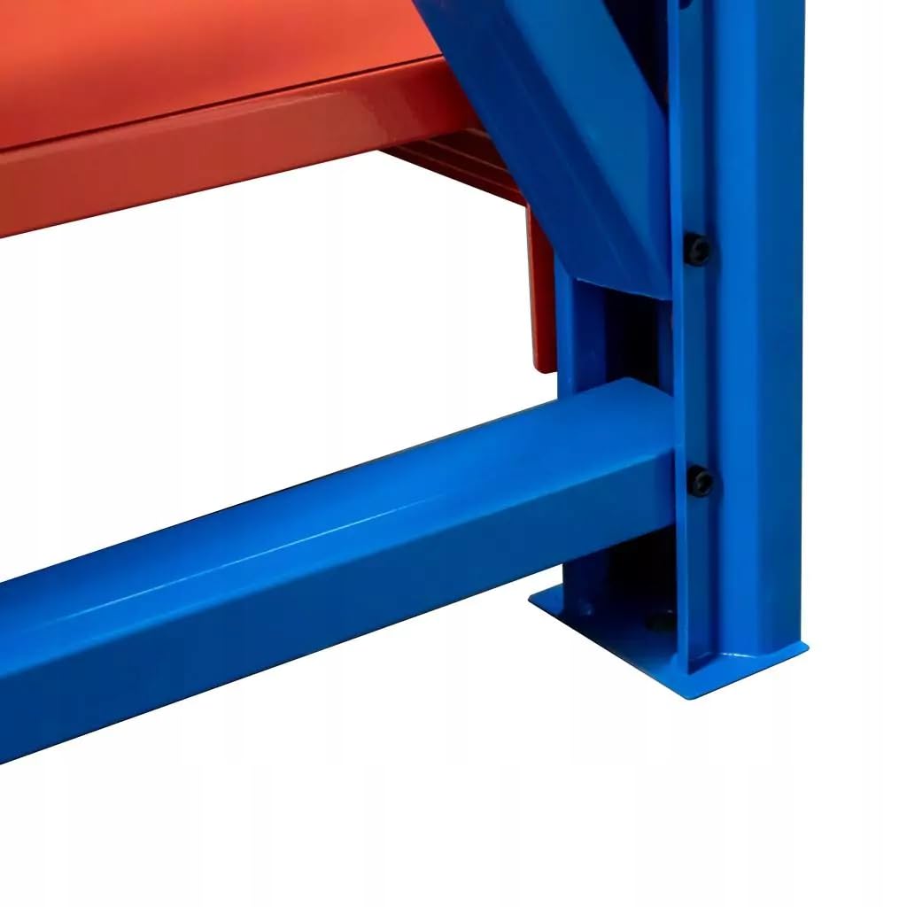 Mega-M Regał METALOWY magazynowy warsztatowy 4-PÓŁKOWY | Fortis Light | 800KG | moduł bazowy |200x200x50 cm