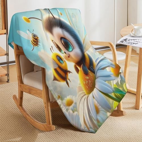 Couverture plaid abeille 3D un nid de douceur pour réchauffer le cœur - 7
