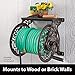 Liberty GARDEN 704 Decorative Cast Aluminum Wall Mount Garden Hose Reel, Holds 125-Feet of 5/8-Inch Hose - Bronze