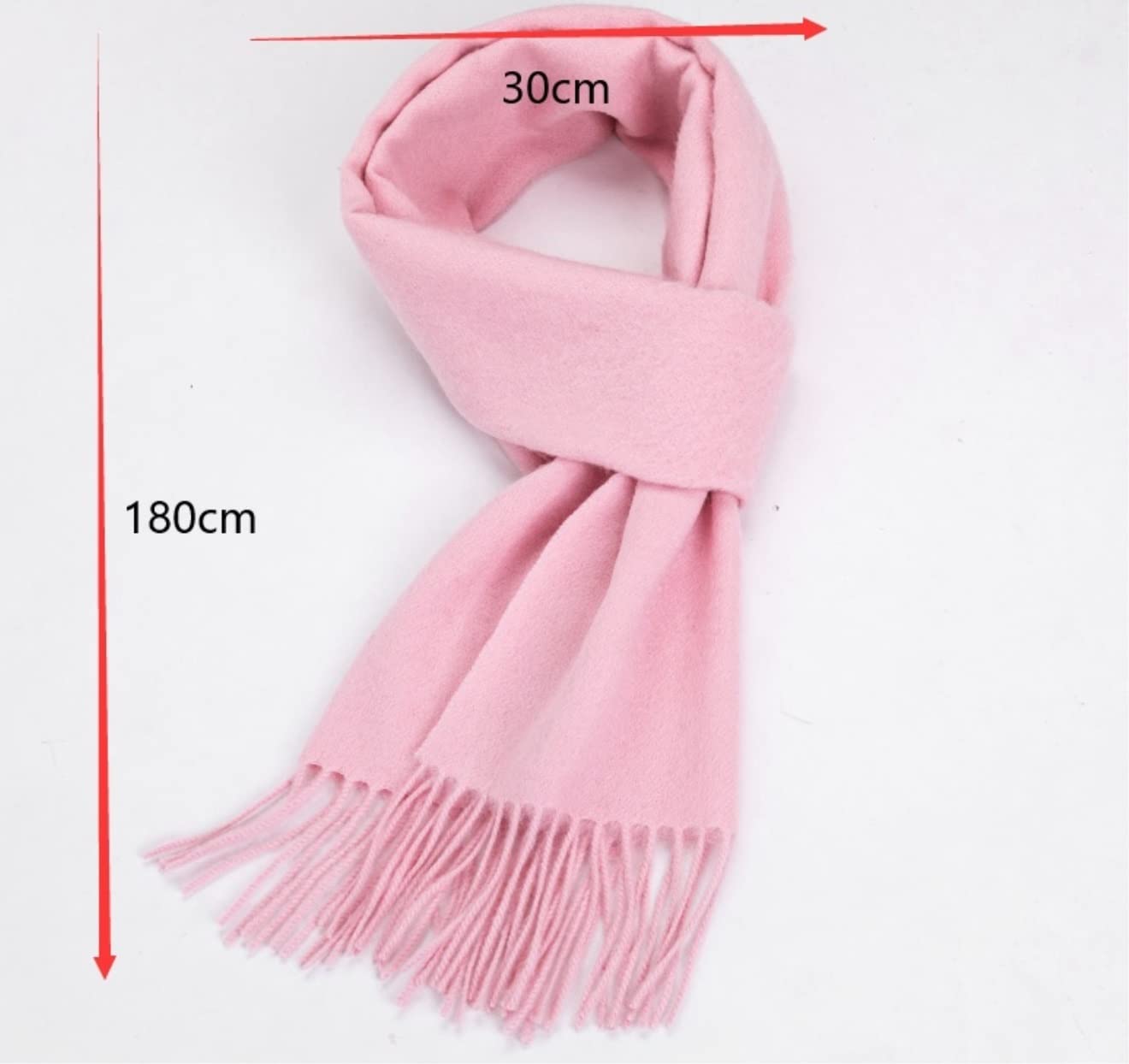 Bufanda Bufandas Para Clima Frío Bufanda De Invierno Moda Borla Lana Pura Mantiene El Calor Color Puro Grande