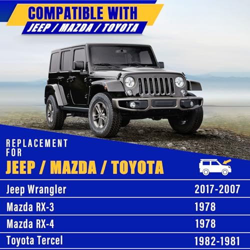 Image of 15 inch 15 inch Front Windshield Wiper blades Replacement for Jeep Wrangler 2007-2017,Mazda RX3 /RX-3 /RX4 /RX-4 1978,Toyota Tercel 1981-1982,Premium All-Season Replacement Automotive Windshield Wipers