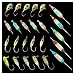 Krazywolf 25 Pieces Glow Ice Fishing Jig Kit