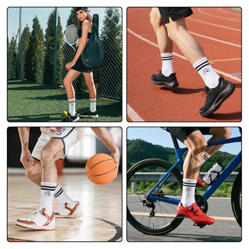 HUKUMA HUKUMA Rennrad Socken,35-46 Fahrradsocken Herren,Fahrrad Geschenk für Herren Damen,Rennrad Zubehör,Fahrradfahrer Tennissocken Accessoires,Lustiges Geschenk für Geburtstag Männer und Frauen - Verwendungsansicht 7 | TV | Video | Foto
