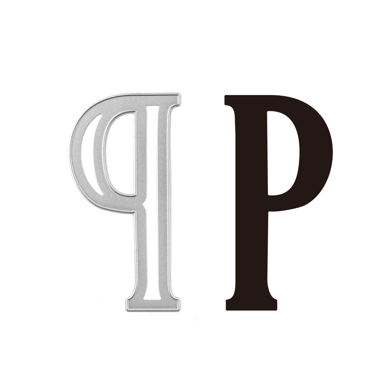 Briartw 4-Inch 'P' Uppercase Letter Cutting Die | 10cm Height Alphabet Metal Stencil for Cardmaking, Scrapbooking & DIY Crafts | Perfect for Embossing Decorations and Stress Relief