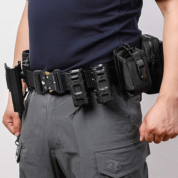 DOOPAI Tactical Belt for Men, 3Pack Military Nylon Web with Heavy Duty Quick Release Metal Buckle - Image 2