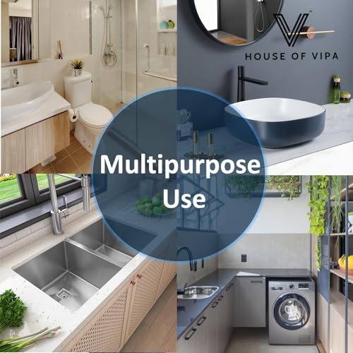 Image of House of VIPA Plastic Bathroom Shelf for Wall, Self-Adhesive Bathroom Organiser with Towel Holder, Ideal Bathroom Accessories for Efficient Space Utilisation (Bath Shelf, 2 Pack), Multicolor