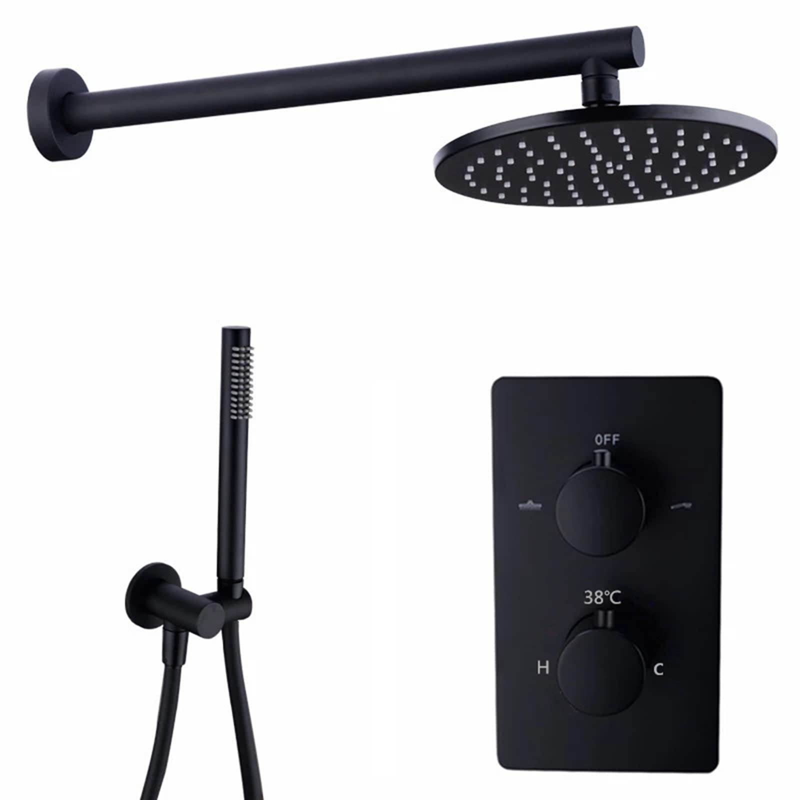 Système de douche contre les variations de température d'eau noir