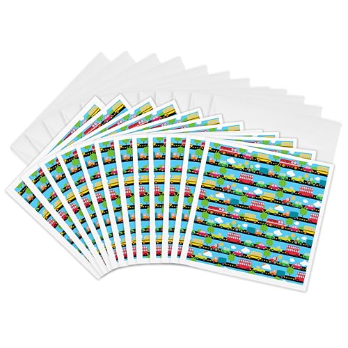 Cartes de vœux camion de pompier carrées pour invitations